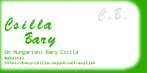 csilla bary business card